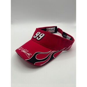 Chase Authentics 99 Red Flames Carl Edwards NASCAR Racing Visor Hat